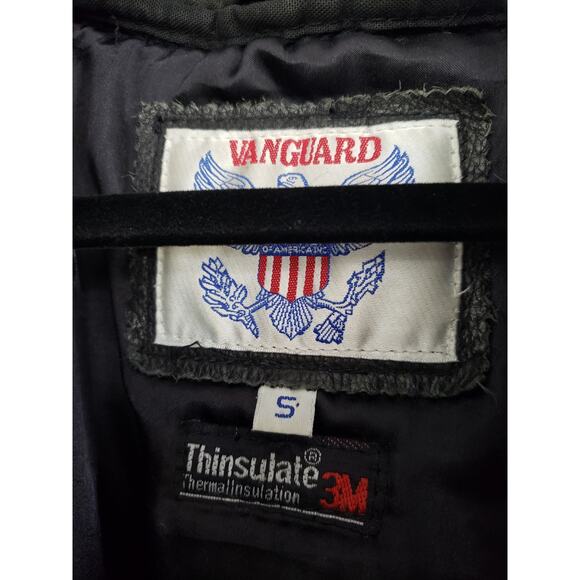 Vintage Vanguard Cowhide Black Leather Jacket Small MOTORCYCLE RIDING LINED 90s - Picture 13 of 16